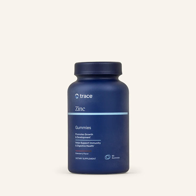 Trace minerals cinko guminukų pakuotė šviesniame fone