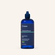 Trace minerals mineralizuoto burnos skysčio pakuotė baltame fone